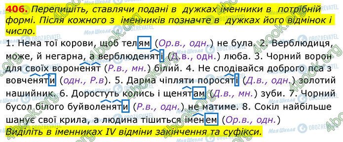 ГДЗ Українська мова 10 клас сторінка 406